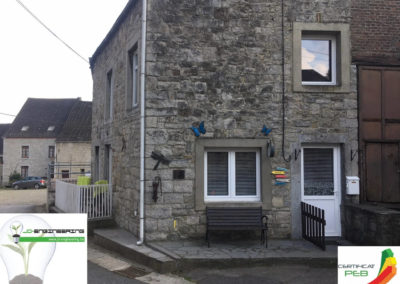 Réalisation d'un certificat peb maison en coin grise réalisé par JD Engineering